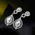 kolczyki z kółkiem ślubne wieczorowe długie wiszące kryształowe srebrne